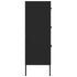 Lady Jillian -  Drawer Cabinet Black 80x35x101,5 cm Steel